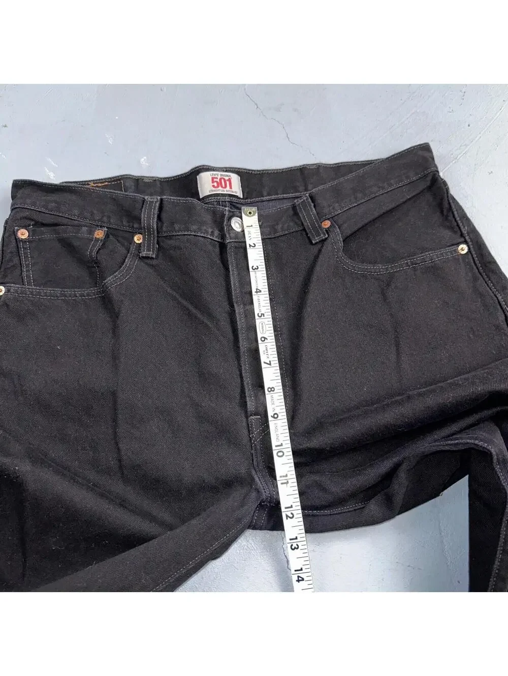 Levis 501 Vintage Y2K Mexico XX Straight Leg Jeans Black Dark Wash 38x30